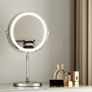 Embellir Makeup Mirror 20x20cm 10X Magnifying with LED Light Rotation Tabletop - NuSea