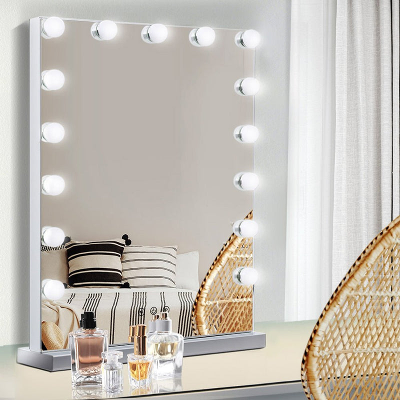 Embellir Makeup Mirror 43X61cm Hollywood with Light Vanity Dimmable Wall 15 LED - NuSea