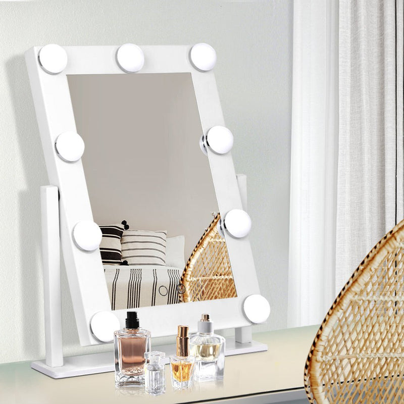 Embellir Makeup Mirror Hollywood with Light Round 360&deg; Rotation Tabletop 9 - NuSea