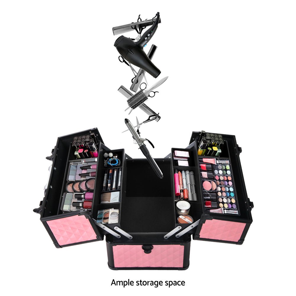 Embellir Portable Cosmetic Beauty Makeup Case - Diamond Pink - NuSea