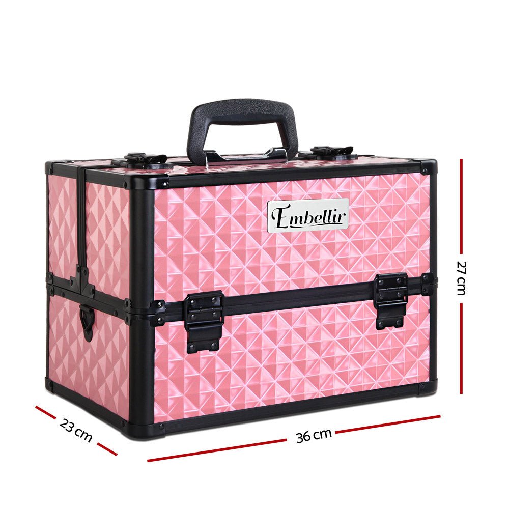 Embellir Portable Cosmetic Beauty Makeup Case - Diamond Pink - NuSea