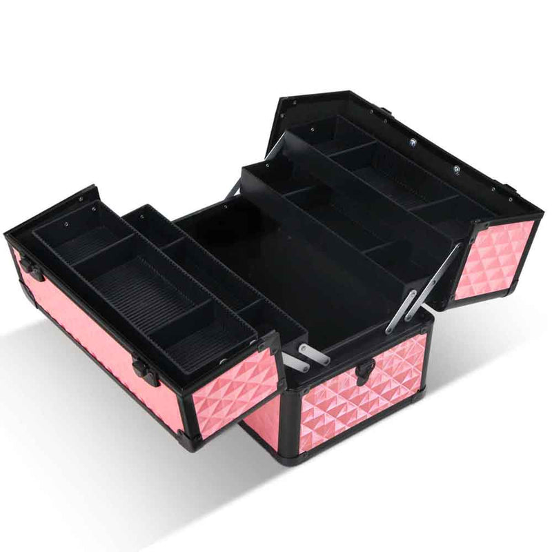 Embellir Portable Cosmetic Beauty Makeup Case - Diamond Pink - NuSea