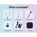 Embellir Ring Light 19" Tripod Stand Black - NuSea