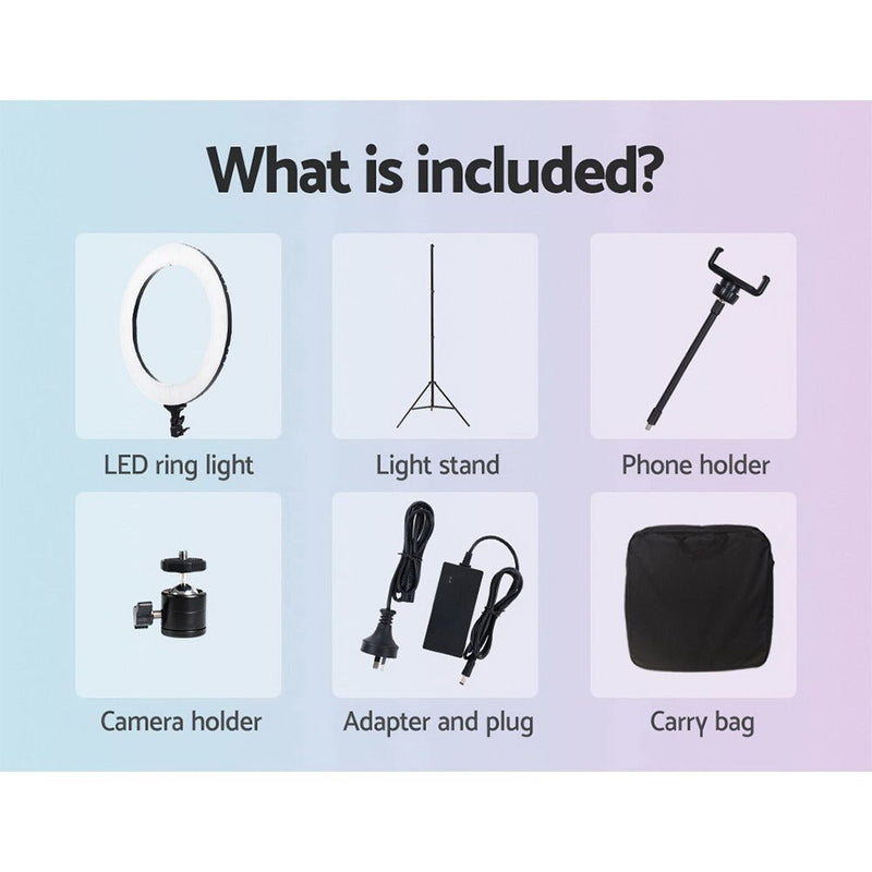 Embellir Ring Light 19" Tripod Stand Black - NuSea