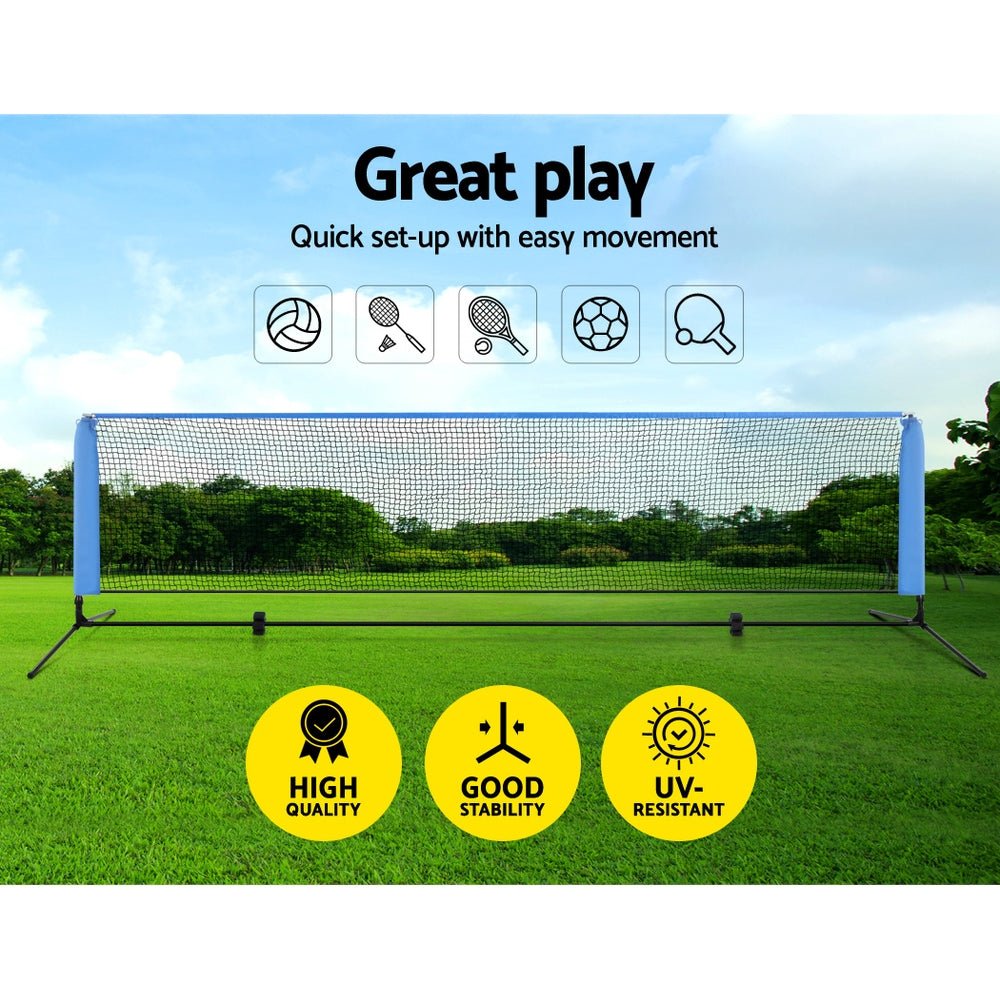 Everfit 4m Badminton Tennis Net Portable Volleyball Kit Adjustable Height - NuSea
