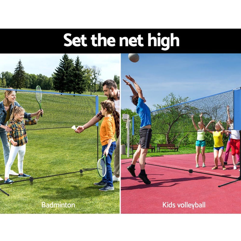 Everfit 4m Badminton Tennis Net Portable Volleyball Kit Adjustable Height - NuSea