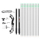Everfit 55lbs Bow Arrow Set Recurve Takedown Archery Hunting for Beginner Green - NuSea