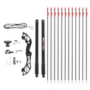 Everfit 55lbs Bow Arrow Set Recurve Takedown Archery Hunting for Beginner Red - NuSea