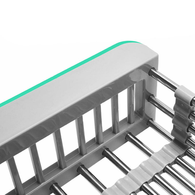 Expandable Dish Drying Rack Telescopic Retractable Over the Sink Strainer - NuSea