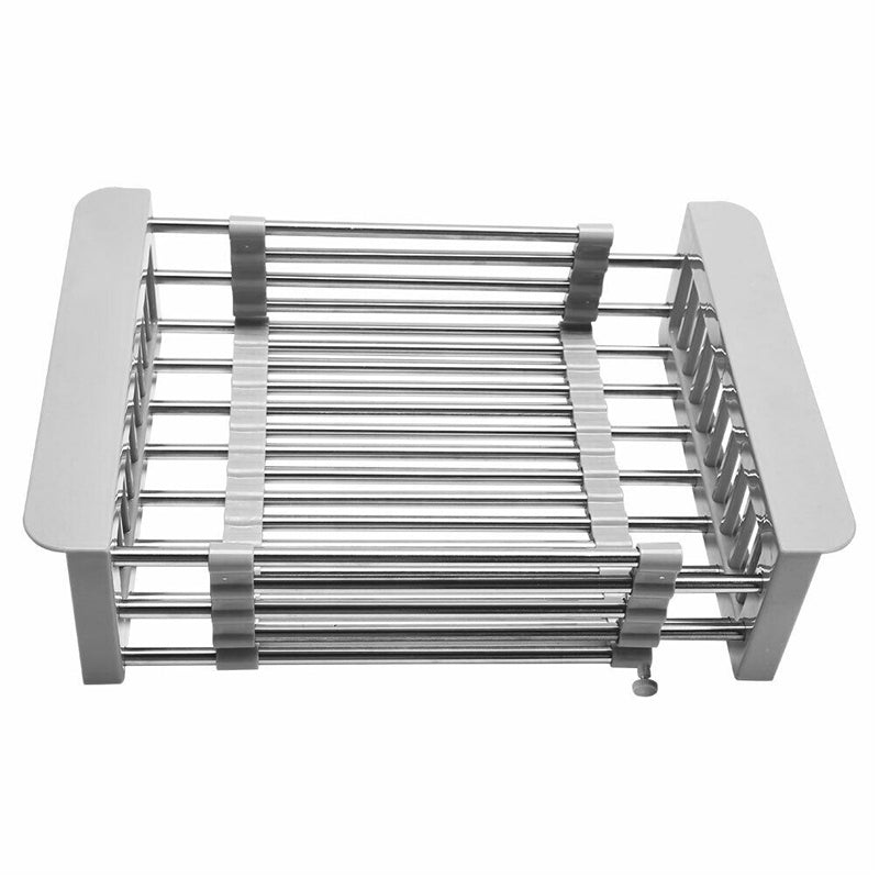 Expandable Dish Drying Rack Telescopic Retractable Over the Sink Strainer - NuSea