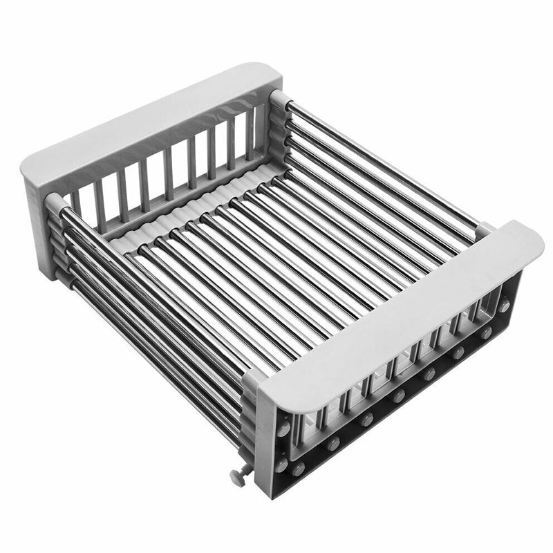 Expandable Dish Drying Rack Telescopic Retractable Over the Sink Strainer - NuSea