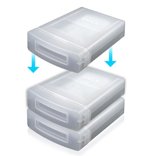 External 3.5" IDE SATA HDD Anti - Static hdd storage Box (Clear) - NuSea