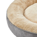 FEANDREA 50cm Dog Sofa Bed Round Shape Fabric Light Grey - NuSea