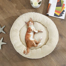 FEANDREA 55cm Dog Sofa Bed Round Shape Fabric Grey - NuSea