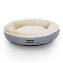 FEANDREA 55cm Dog Sofa Bed Round Shape Fabric Grey - NuSea