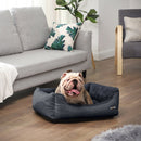 FEANDREA 70cm Dog Sofa Bed with Removable Washable Cover Dark Grey - NuSea