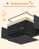 Feandrea Dog Car Seat Adjustable Straps Washable Liner 4 Pockets Black and Beige - NuSea