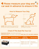 Feandrea Dog Car Seat Adjustable Straps Washable Liner 4 Pockets Black and Beige - NuSea