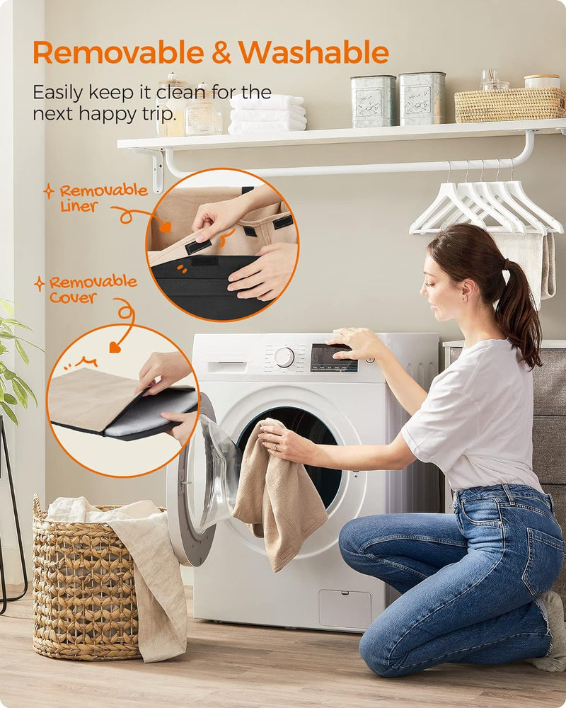 Feandrea Dog Car Seat Adjustable Straps Washable Liner 4 Pockets Black and Beige - NuSea