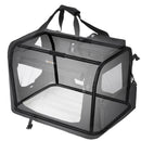 FEANDREA Dog Kennel Transport Box Folding Fabric Pet Carrier 60cm Black - NuSea