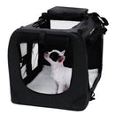 FEANDREA Dog Kennel Transport Box Folding Fabric Pet Carrier 60cm Black - NuSea