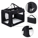 FEANDREA Dog Kennel Transport Box Folding Fabric Pet Carrier 60cm Black - NuSea
