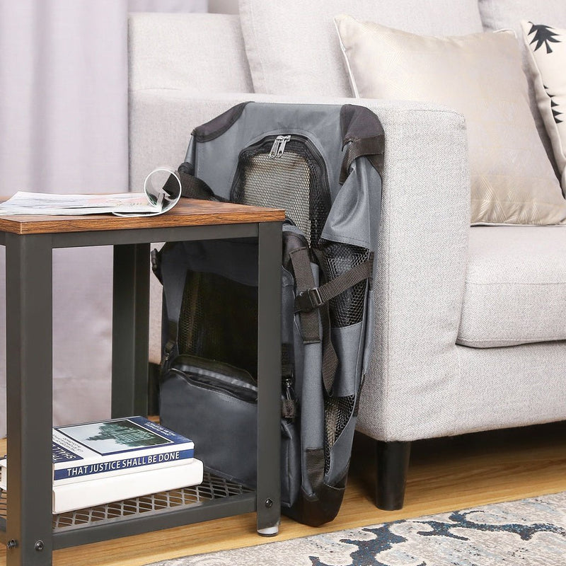 FEANDREA Dog Kennel Transport Box Folding Fabric Pet Carrier 60cm Grey - NuSea