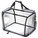 FEANDREA Dog Kennel Transport Box Folding Fabric Pet Carrier 60cm Grey - NuSea