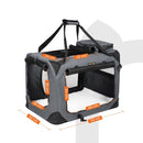 FEANDREA Dog Kennel Transport Box Folding Fabric Pet Carrier 70cm Grey - NuSea