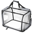 FEANDREA Dog Kennel Transport Box Folding Fabric Pet Carrier 70cm Grey - NuSea