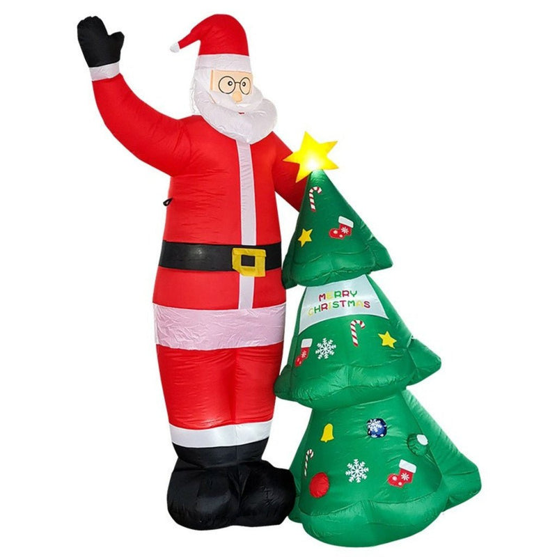 Festiss 2.5m Santa and Christmas Tree Christmas Inflatable with LED - NuSea