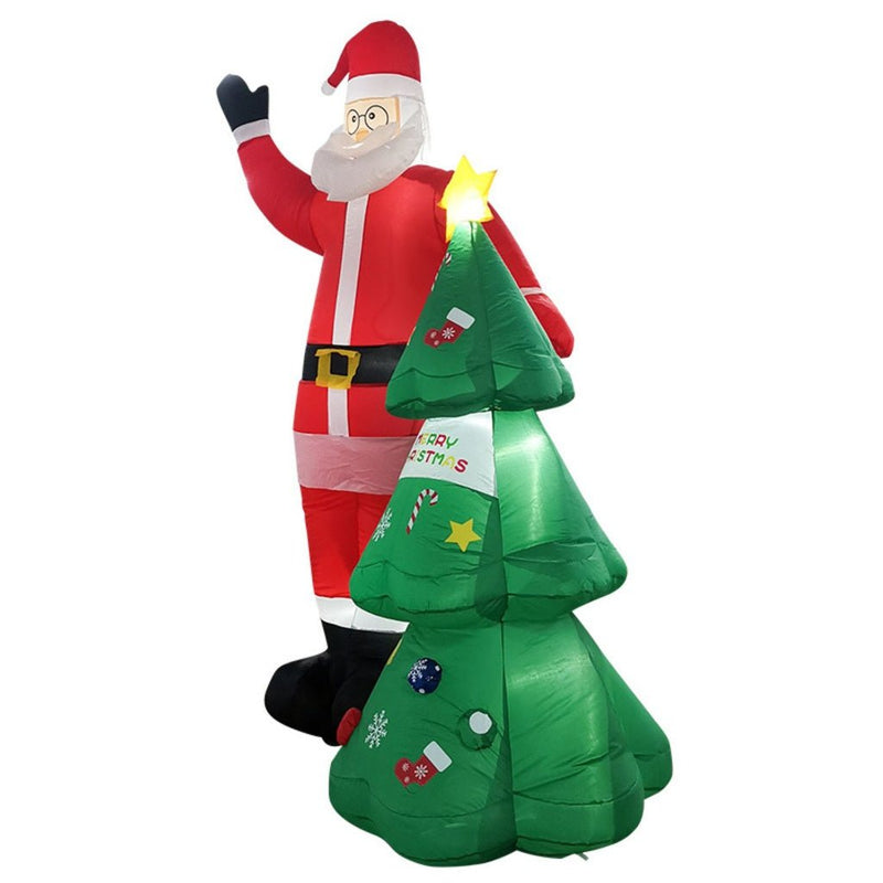Festiss 2.5m Santa and Christmas Tree Christmas Inflatable with LED - NuSea