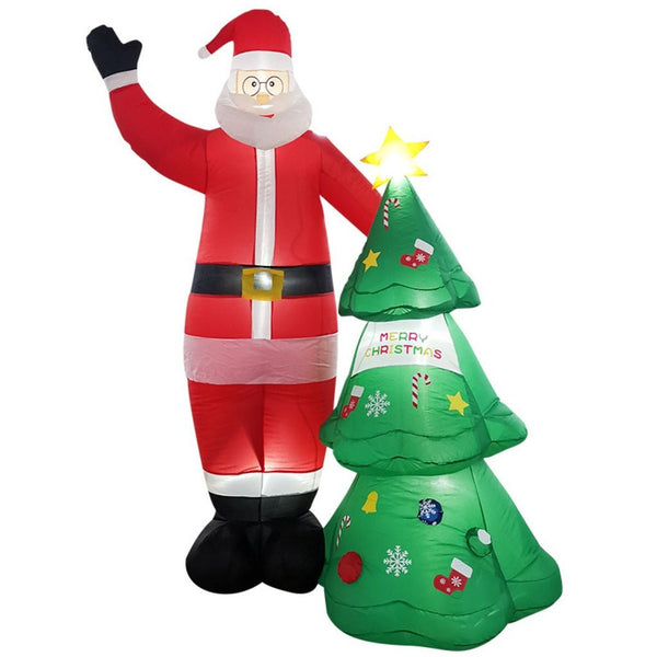 Festiss 2.5m Santa and Christmas Tree Christmas Inflatable with LED - NuSea