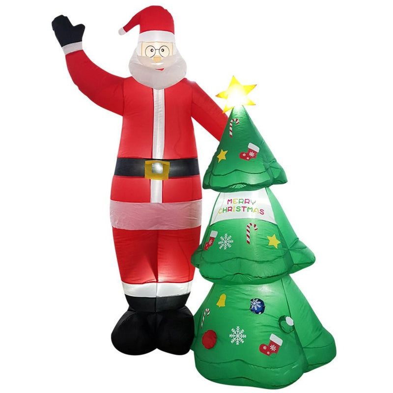Festiss 2.5m Santa and Christmas Tree Christmas Inflatable with LED - NuSea