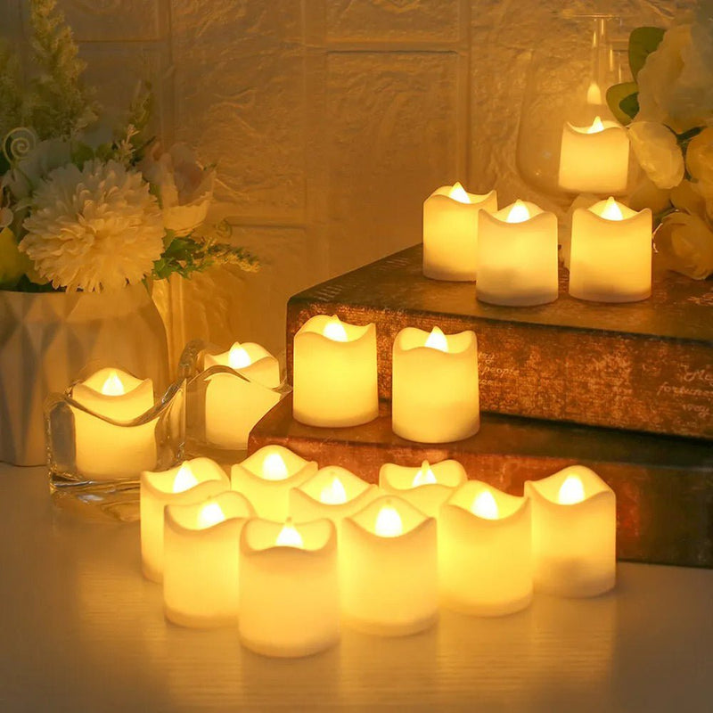 Flameless LED Warm White Tealight Candles Battery - Powered - NuSea