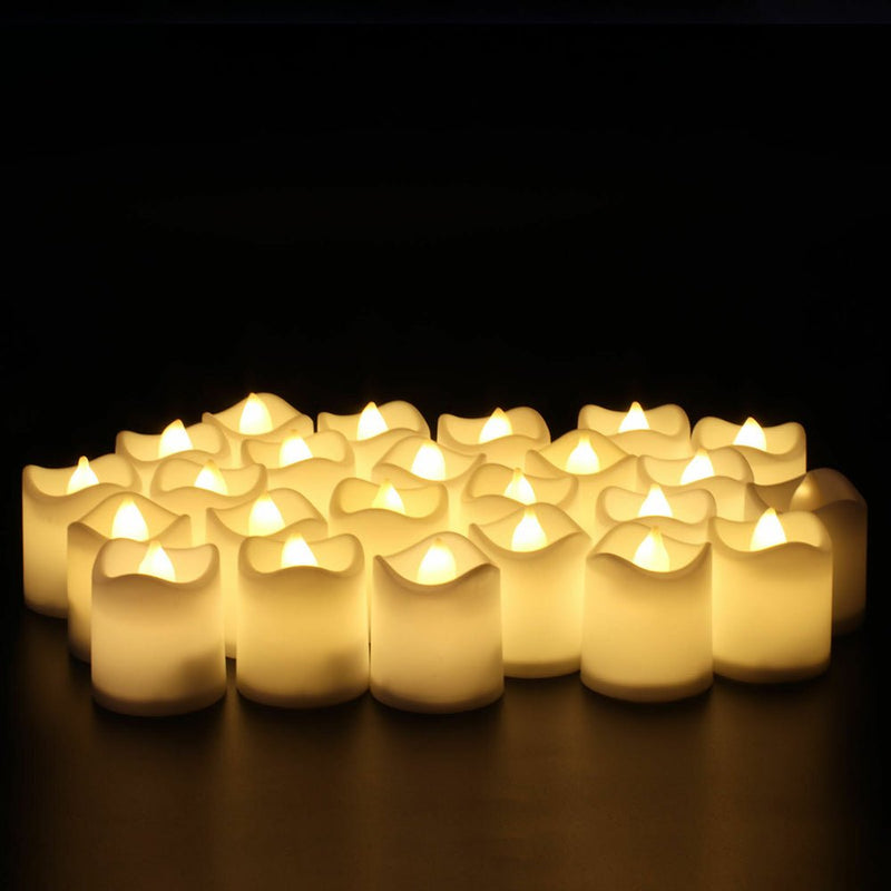 Flameless LED Warm White Tealight Candles Battery - Powered - NuSea