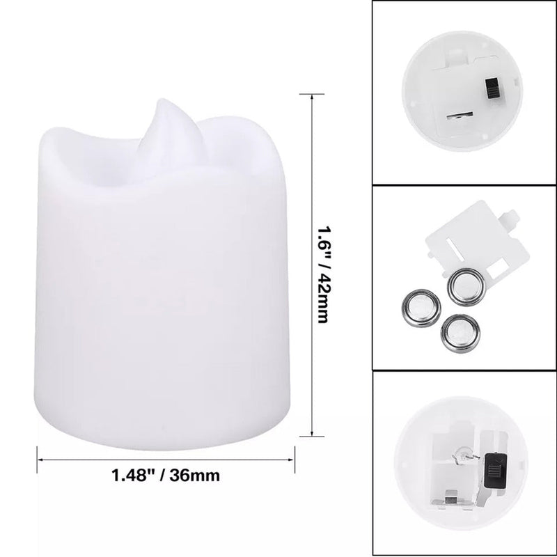 Flameless LED Warm White Tealight Candles Battery - Powered - NuSea