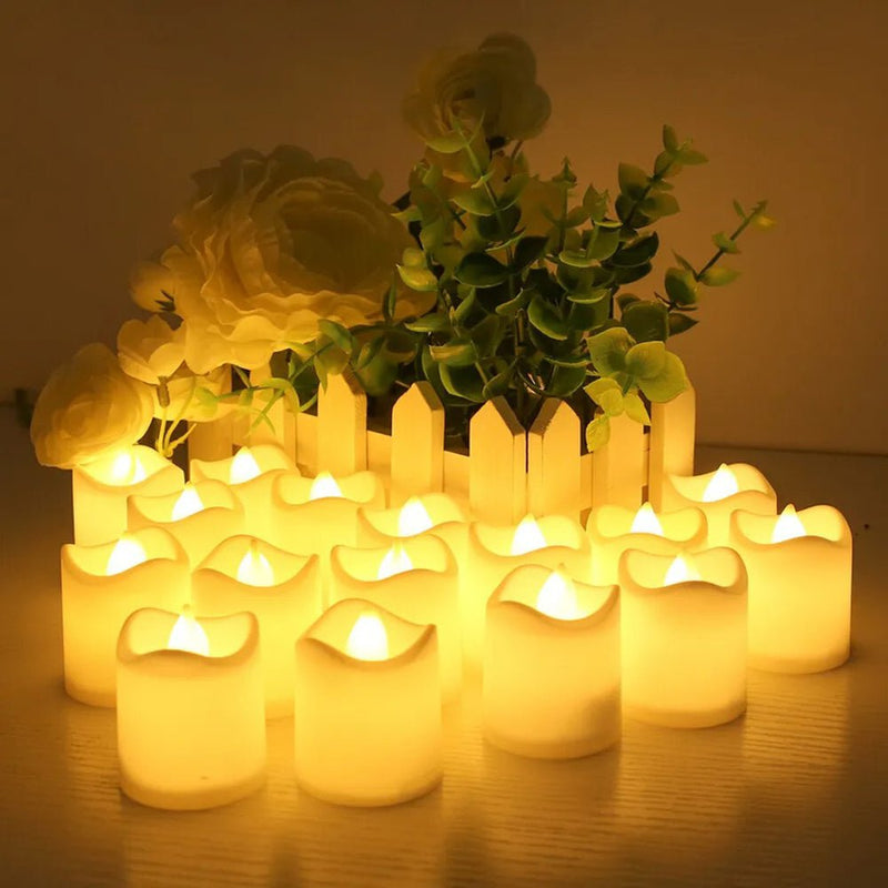 Flameless LED Warm White Tealight Candles Battery - Powered - NuSea