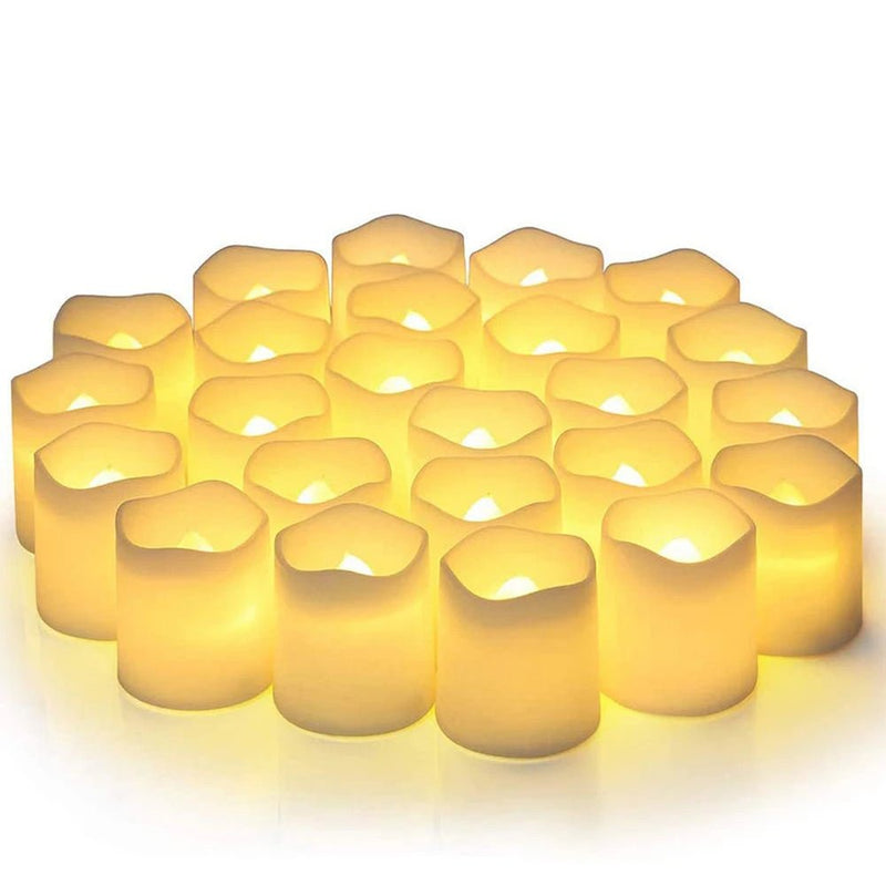 Flameless LED Warm White Tealight Candles Battery - Powered - NuSea