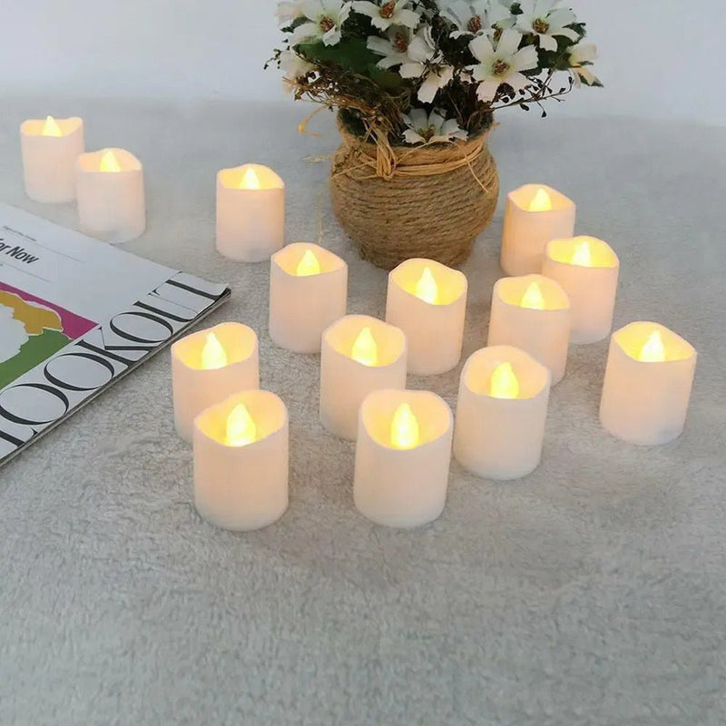 Flameless LED Warm White Tealight Candles Battery - Powered - NuSea