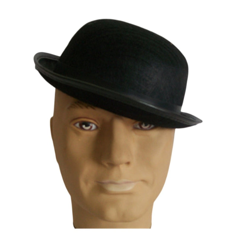 flocked black bowler hat - NuSea