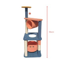 Floofi 110cm Emoji Plush Cat Condo Cat Tree Blue Red - NuSea