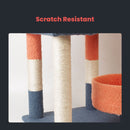 Floofi 110cm Emoji Plush Cat Condo Cat Tree Blue Red - NuSea