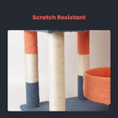 Floofi 110cm Emoji Plush Cat Condo Cat Tree with Basket Blue Red - NuSea