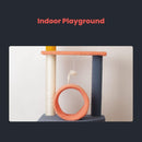 Floofi 110cm Emoji Plush Cat Condo Cat Tree with Basket Blue Red - NuSea