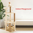 Floofi 120cm 5 Layer Cat Condo Cat Tree Beige - NuSea