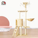 Floofi 138cm 5 Layer Plush Cat Condo Cat Tree Beige - NuSea