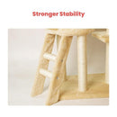 Floofi 138cm 5 Layer Plush Cat Condo Cat Tree Beige - NuSea