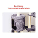 Floofi 138cm 5 Layer Plush Cat Condo Cat Tree Dark Grey - NuSea