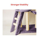 Floofi 138cm 5 Layer Plush Cat Condo Cat Tree Dark Grey - NuSea